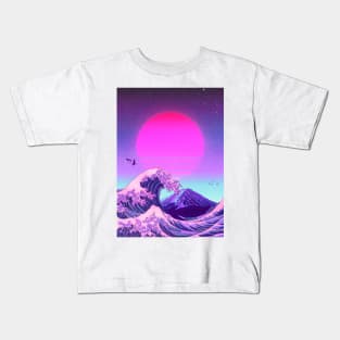 Kanagawa wave fuji 80s Kids T-Shirt